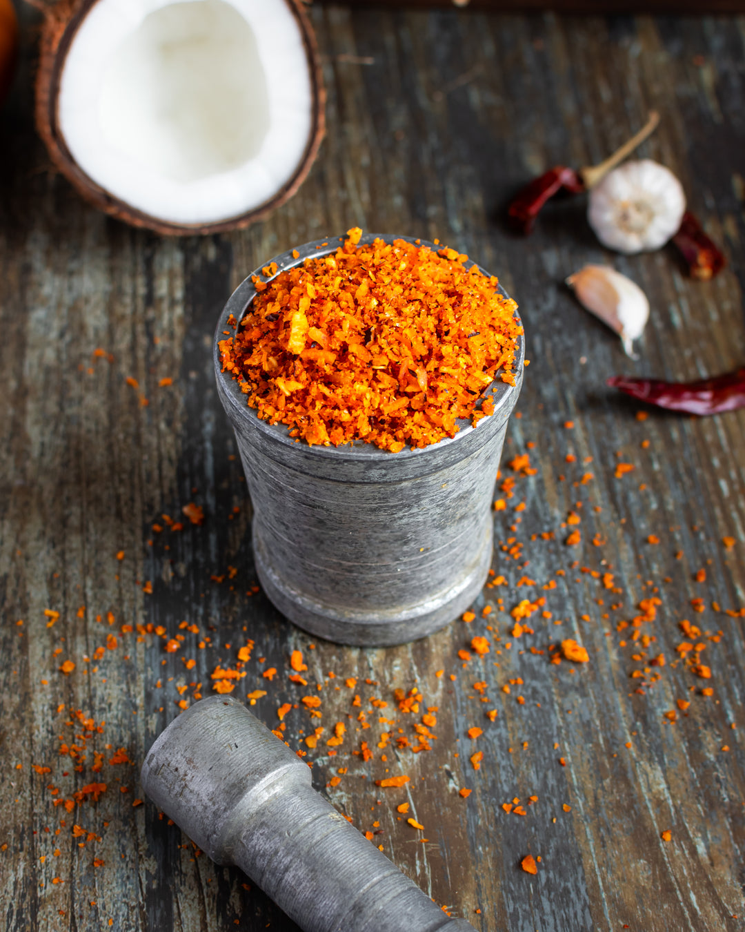 Dry Coconut Chutney (कोल्हापुरी नारियल की सूखी चटनी)
