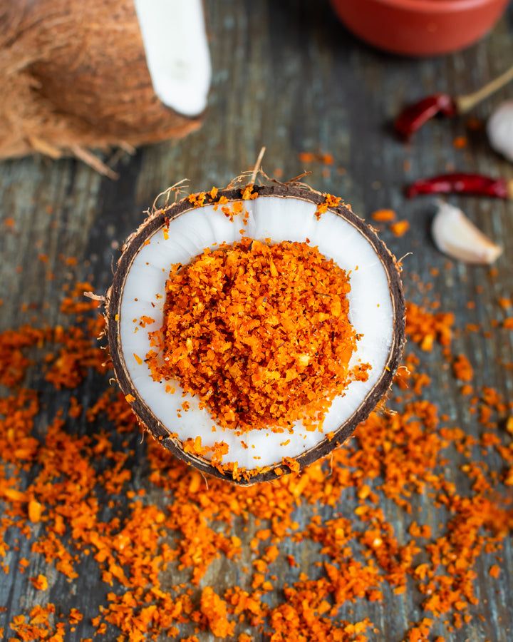 Dry Coconut Chutney (कोल्हापुरी नारियल की सूखी चटनी)
